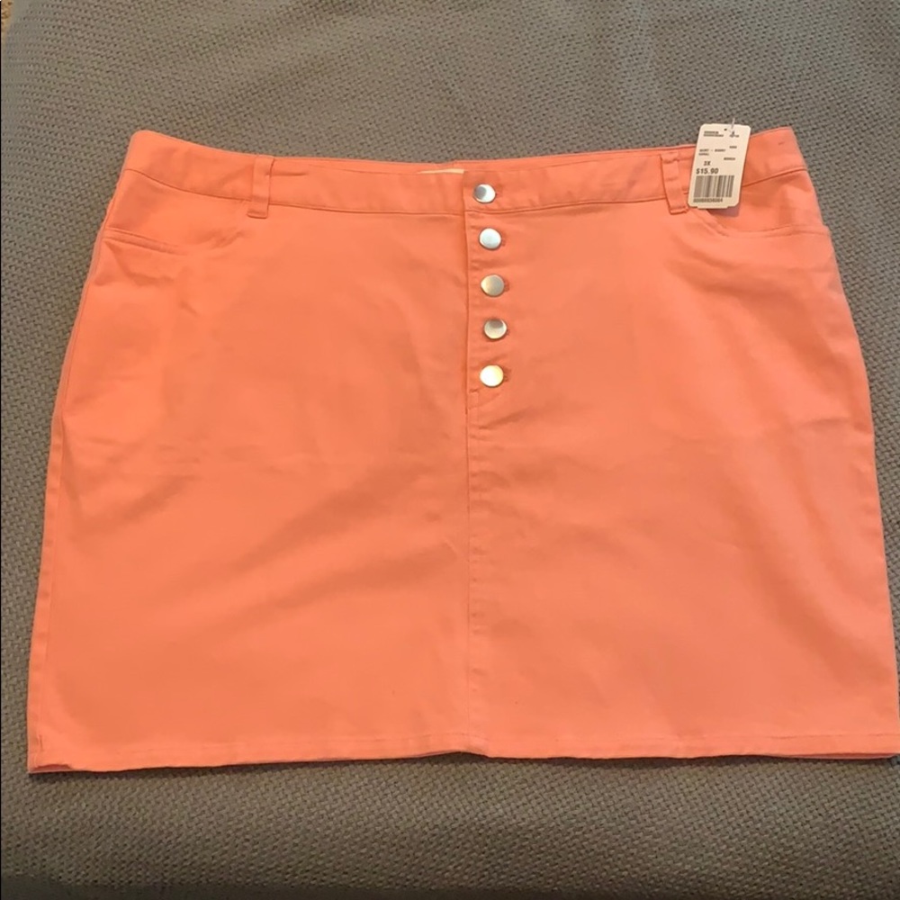 Forever 21 Coral Mini Skirt